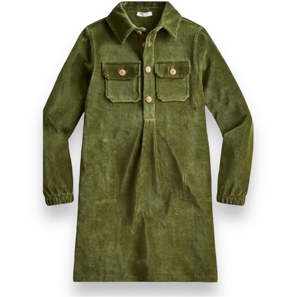 🎁 Crewcuts J Crew Cozy Stretch Corduroy Field Dress Size Small 🎁